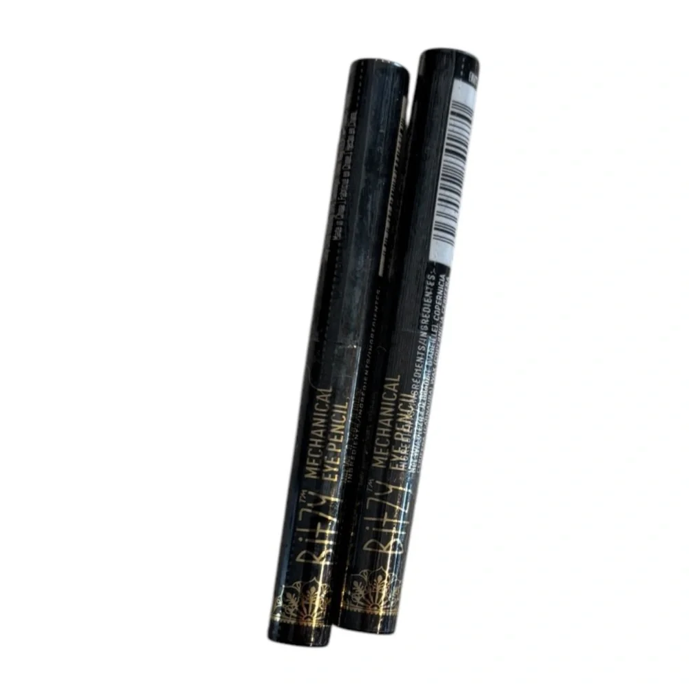 (2) Bitzy Mechanical Eye Pencil Eyeliner Glitter Crayon Sequin /Black Travel
